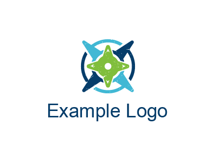 fidget spinners or compass logo