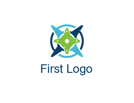 fidget spinners or compass logo