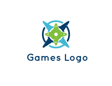 fidget spinners or compass logo