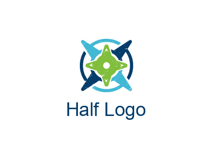 fidget spinners or compass logo