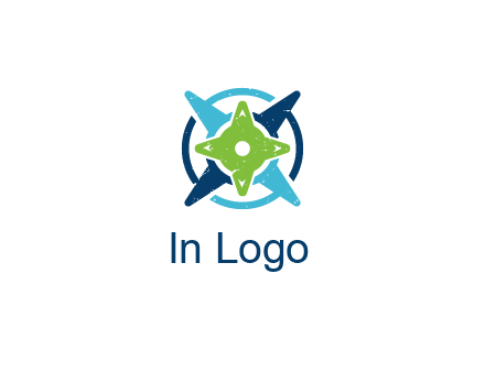 fidget spinners or compass logo