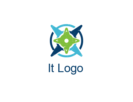 fidget spinners or compass logo