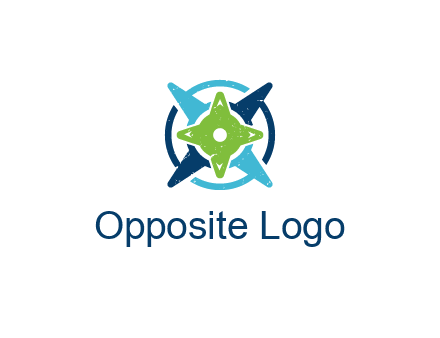 fidget spinners or compass logo