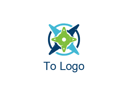 fidget spinners or compass logo