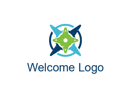 fidget spinners or compass logo