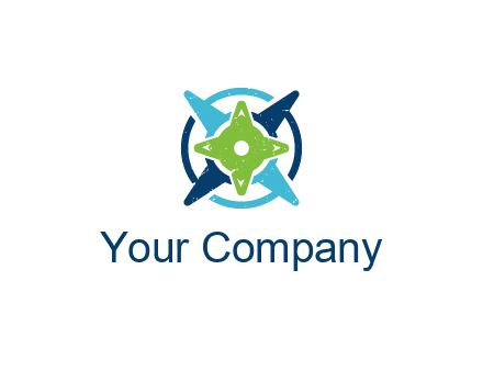 fidget spinners or compass logo