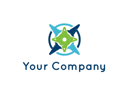 fidget spinners or compass logo