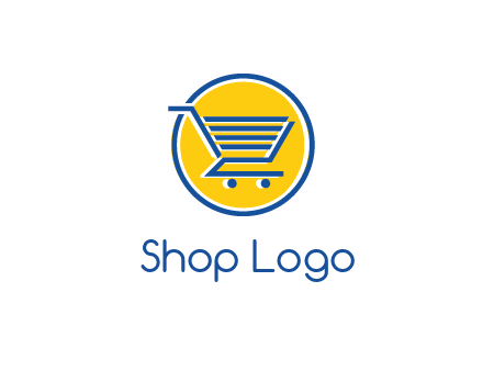 round retail logo showing a shopping cart