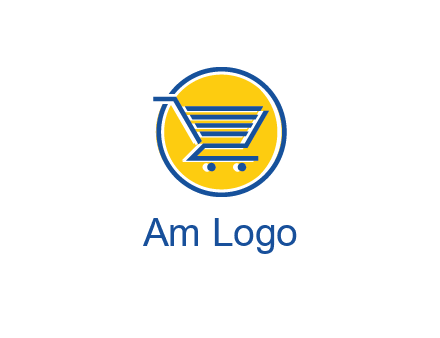 round retail logo showing a shopping cart