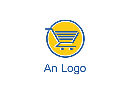 round retail logo showing a shopping cart