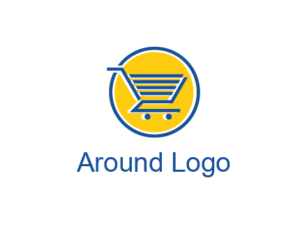 round retail logo showing a shopping cart