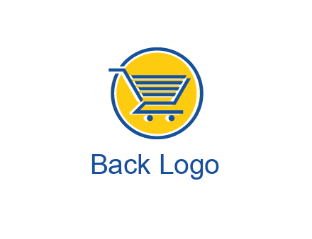 round retail logo showing a shopping cart