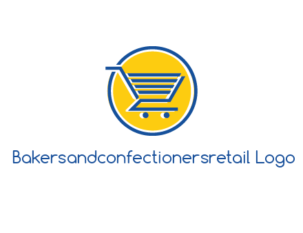 round retail logo showing a shopping cart