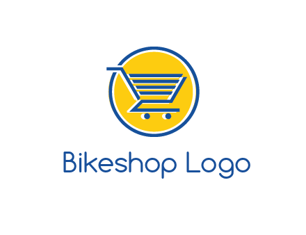 round retail logo showing a shopping cart