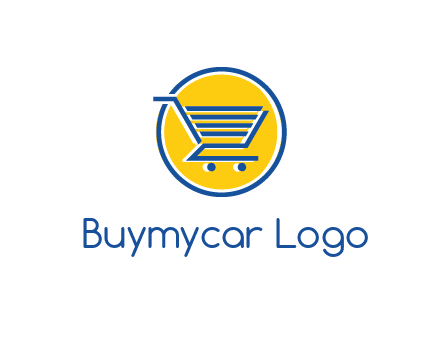 round retail logo showing a shopping cart
