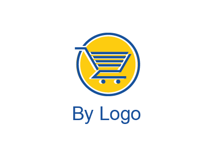 round retail logo showing a shopping cart