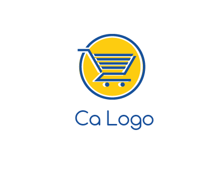 round retail logo showing a shopping cart