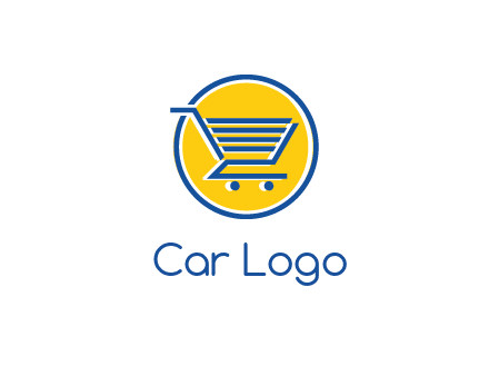 round retail logo showing a shopping cart