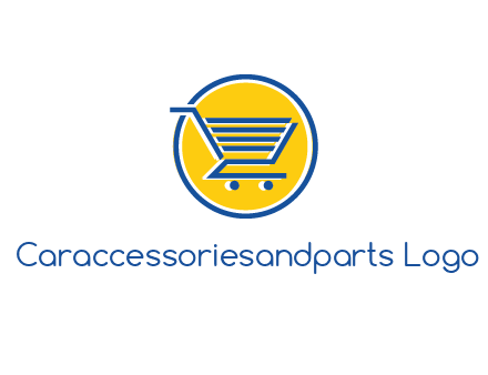 round retail logo showing a shopping cart