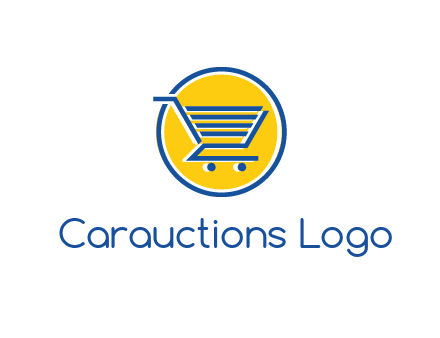 round retail logo showing a shopping cart