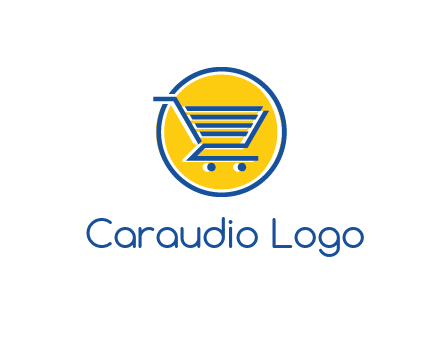 round retail logo showing a shopping cart