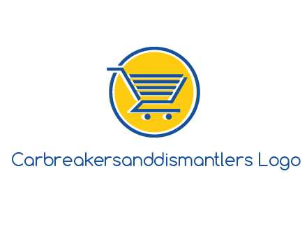 round retail logo showing a shopping cart