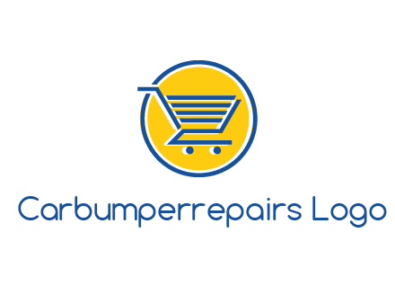 round retail logo showing a shopping cart