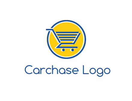 round retail logo showing a shopping cart