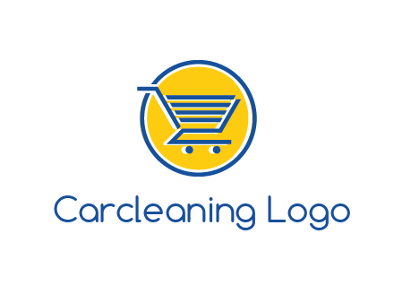 round retail logo showing a shopping cart