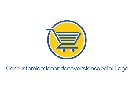 round retail logo showing a shopping cart