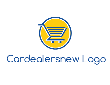 round retail logo showing a shopping cart