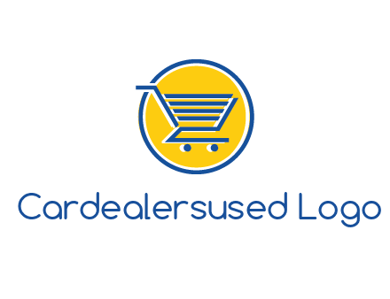 round retail logo showing a shopping cart