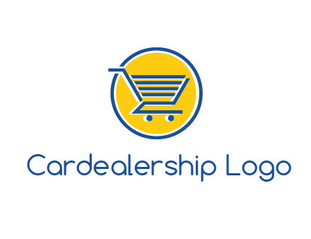 round retail logo showing a shopping cart
