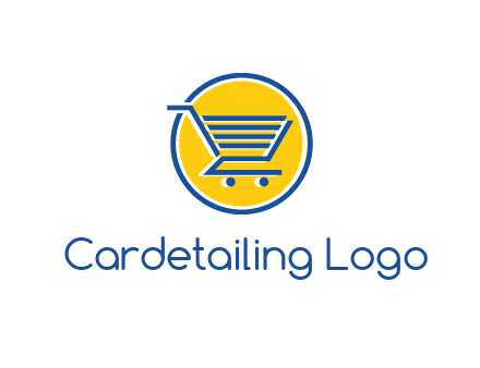 round retail logo showing a shopping cart