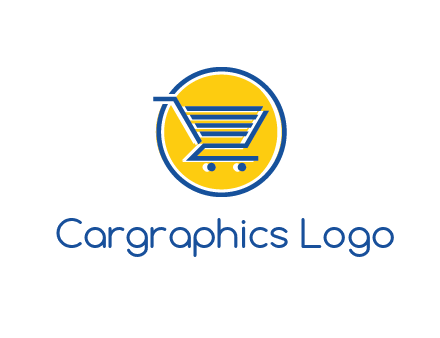 round retail logo showing a shopping cart