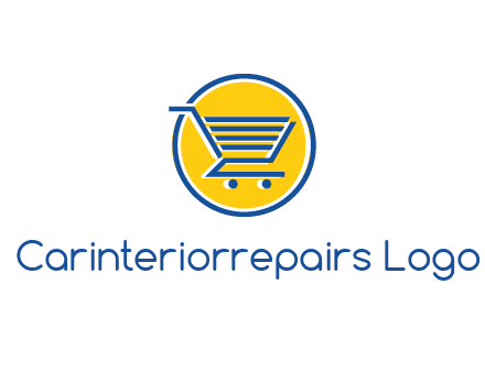 round retail logo showing a shopping cart