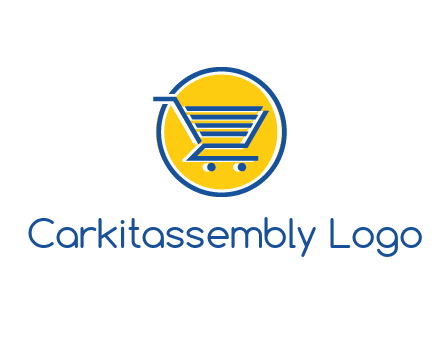 round retail logo showing a shopping cart