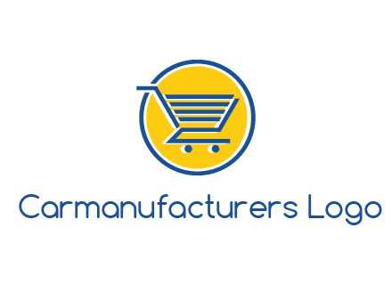 round retail logo showing a shopping cart