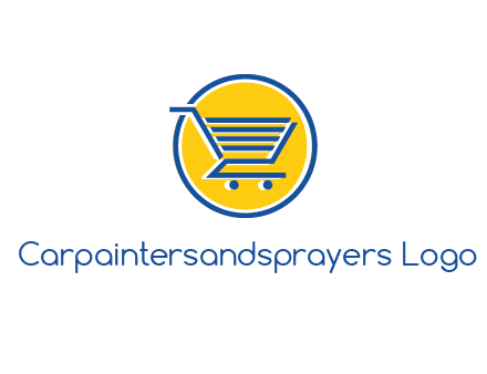 round retail logo showing a shopping cart