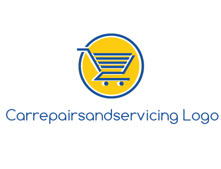 round retail logo showing a shopping cart