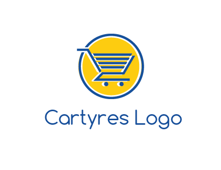 round retail logo showing a shopping cart