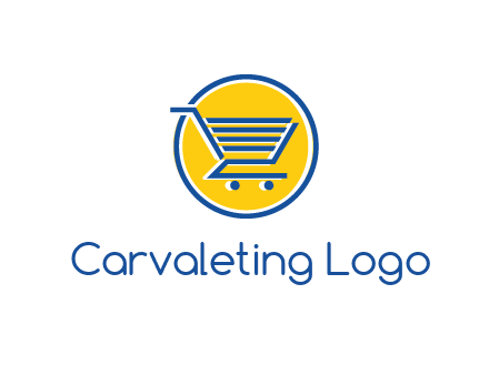 round retail logo showing a shopping cart