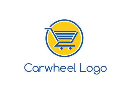 round retail logo showing a shopping cart
