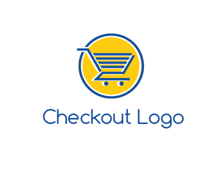 round retail logo showing a shopping cart