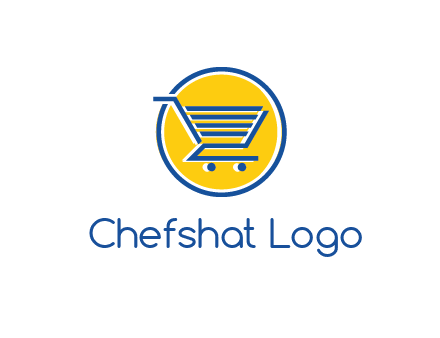 round retail logo showing a shopping cart