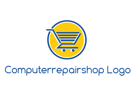 round retail logo showing a shopping cart
