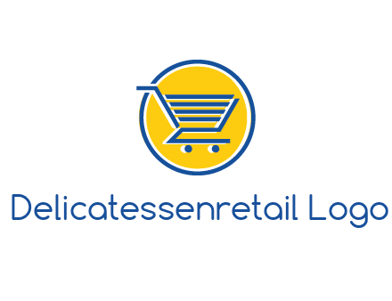 round retail logo showing a shopping cart