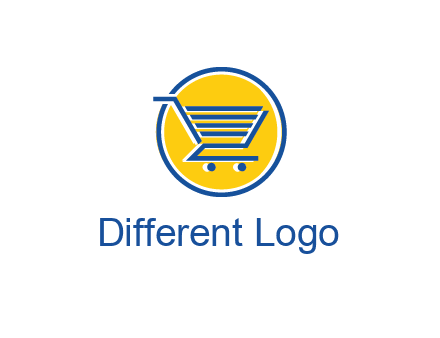 round retail logo showing a shopping cart
