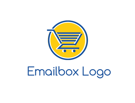 round retail logo showing a shopping cart