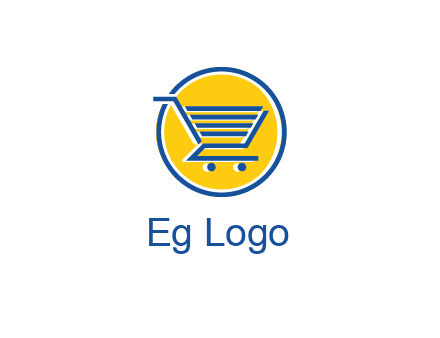 round retail logo showing a shopping cart